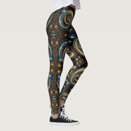 Legging Arte asteca vibrante, refletindo a cultura