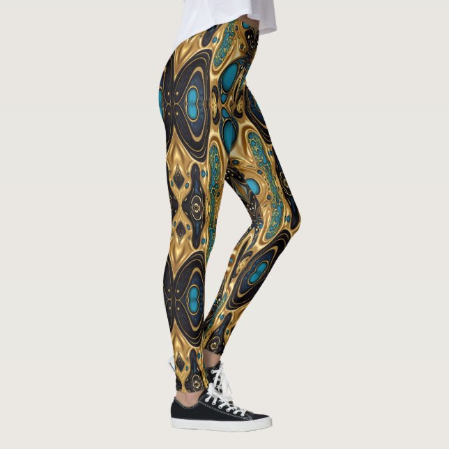 Legging Arte asteca vibrante, refletindo a cultura (Direita)