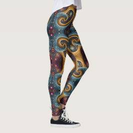 Legging Arte asteca vibrante, refletindo a cultura