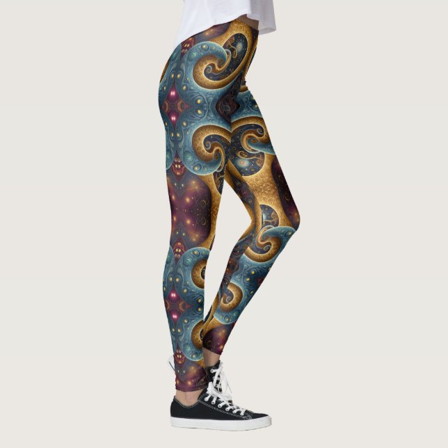 Legging Arte asteca vibrante, refletindo a cultura (Direita)