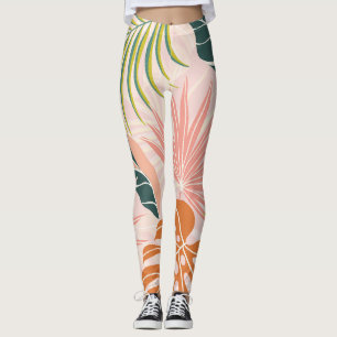 Legging Arte Botânica Boho: Abstrato inspirada na natureza