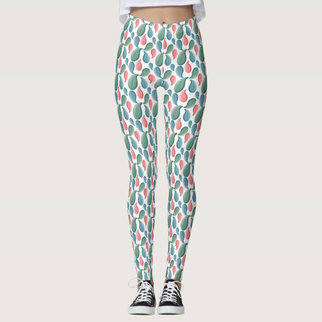 Legging Arte botânica moderna (Frente)
