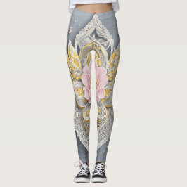 Legging Arte cinza do Lace AI