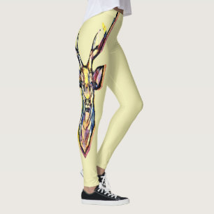 Legging Arte Colorida de Cabeça de Cobra Aquosa