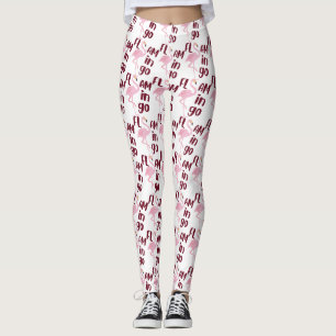 Legging Arte com Tipografia Flamingo, Cor-de-Rosa, Reprodu