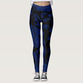 Legging Arte da Linha Bronco Stallion Stallion Blue Pony