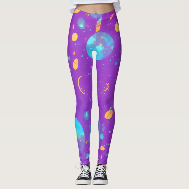 Legging Arte da nebulosa galáxia (Frente)