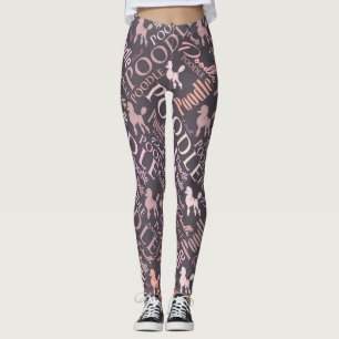 Legging Arte da palavra da caniche