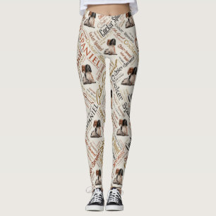 Legging Arte da palavra de cocker spaniel