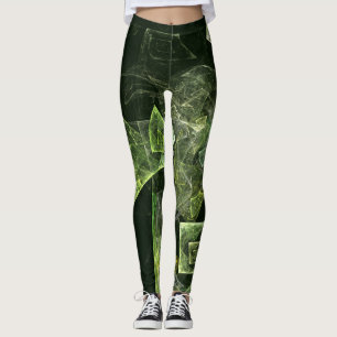 Legging Arte de Abstrato de Balanceamento Rastreado