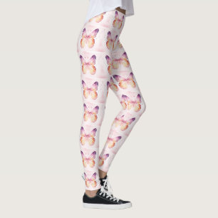 Legging Arte de Borboleta em Aquarela