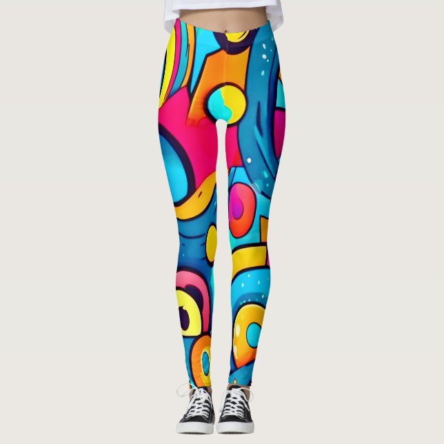 Legging Arte de Carnaval Cósmica (Frente)