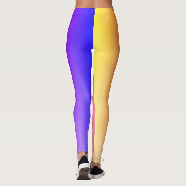 Legging arte de design abstrata verde-clara mística (Verso)