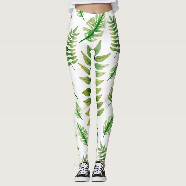 Legging Arte de Fantasia Tropical (Frente)
