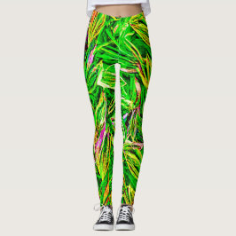 Legging Arte de Folha Texturizada