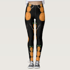 Legging Arte de Halloween do Homem Abóbora