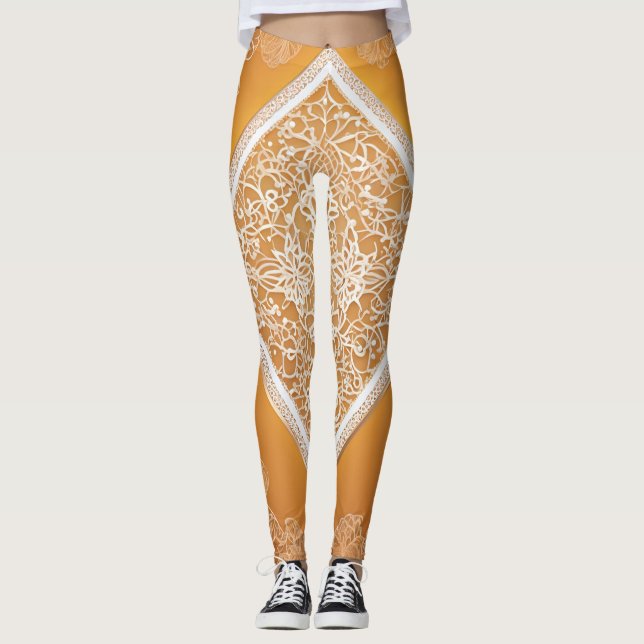 Legging Arte de IA de Geleia de Laranja (Frente)
