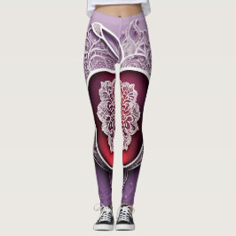Legging Arte de Lace AI da Silver Apple