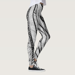 Legging Arte de linha colorida: única, divertida, atividad