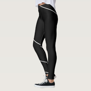 Legging Arte de Linha Envolvente Minimalista Branca Refina
