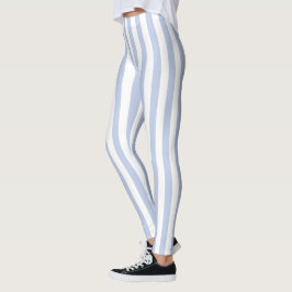 Legging Arte de Listra Vertical Azul Branco Suave
