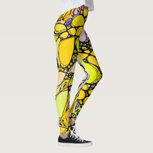 Legging Arte de Padrão Pintada à Mão e Digitalmente 13