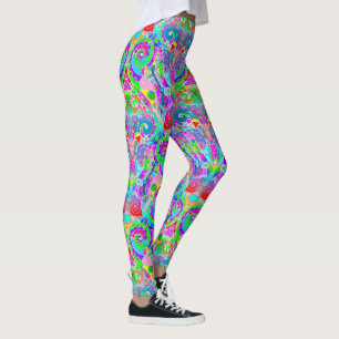 Legging Arte de Padrão Pintado à Mão e Digitalmente 22