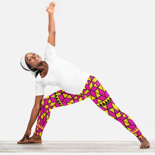 Legging Arte de Padrão Têxtil