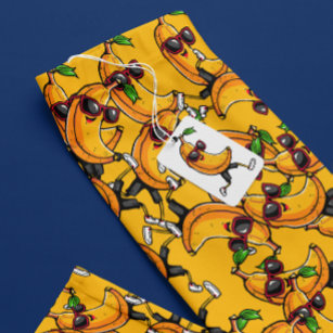 Legging Arte de pixéis engraçada com banana amarela