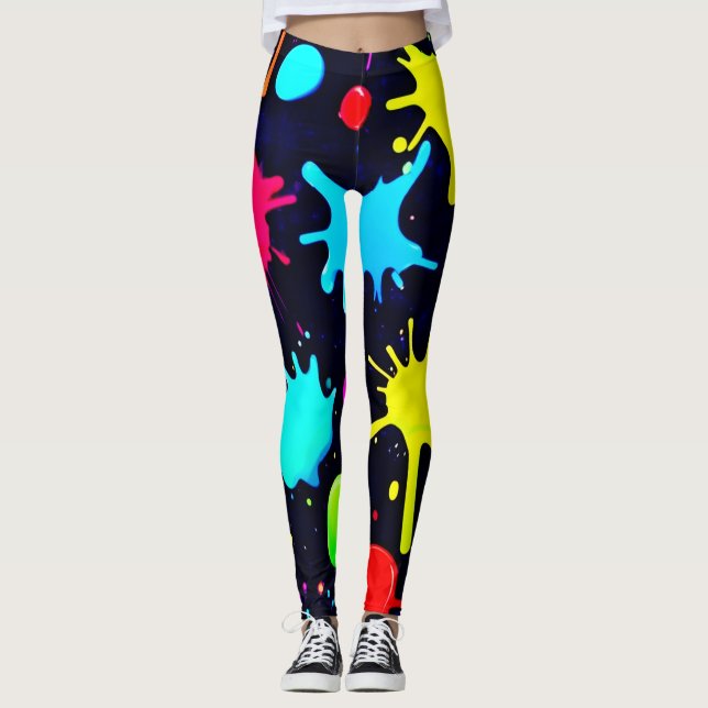 Legging Arte de respingo explosivo (Frente)