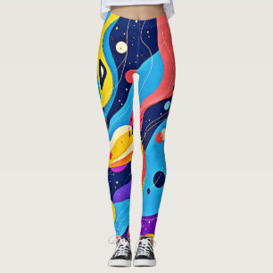 Legging Arte de ritmo cósmico