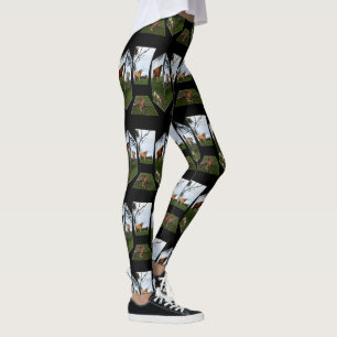 Legging Arte Dimensionada de Vaca Highland, Preto