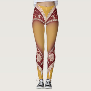 Legging Arte do Coração Vermelho Lingerie Lace AI