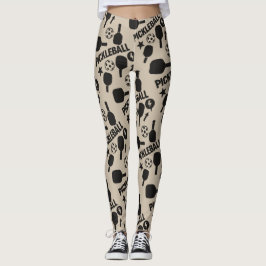 Legging Arte do Motif do Stencil do Pickleball