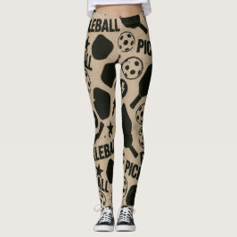 Legging Arte do Motif do Stencil do Pickleball