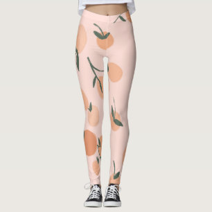 Legging Arte do rabisco: Padrão de colheita de cereja lara