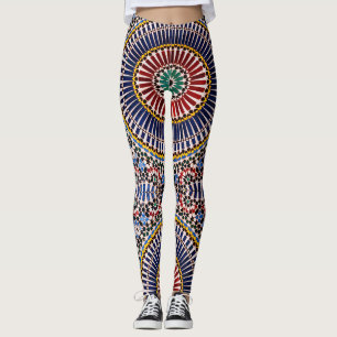 Legging Arte Espiral Radiante Brilhante