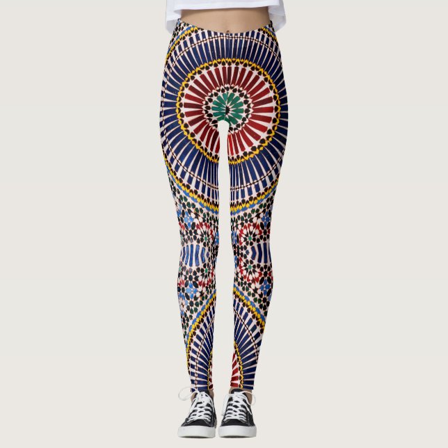 Legging Arte Espiral Radiante Brilhante (Frente)