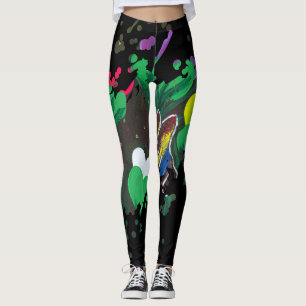 Legging Arte feita à mão - Borboleta em Flor