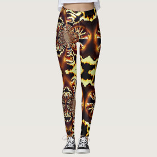 Legging Arte feita sob encomenda mágica do Fractal das