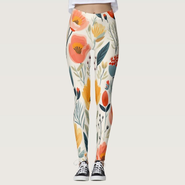 Legging Arte Flor Colorida (Frente)