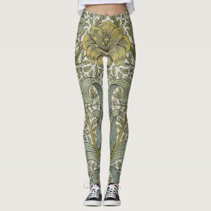 Legging Arte Floral Amarela do Matagal de Primavera de Wil