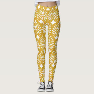 Legging Arte Floral Deco: Damasco Moderno