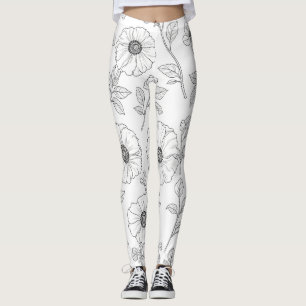 Legging Arte Floral Minimalista em Linha Contínua (8)
