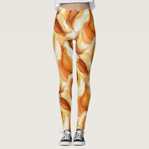 Legging Arte Fluida com Acento Dourado - Mármore Siena (11
