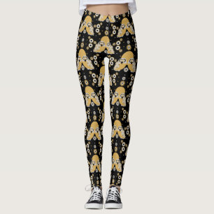 Legging Arte Folclórica da Coruja Escandinava