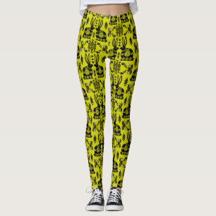 Legging Arte Foliar Nórdica Escandinava do Coelho