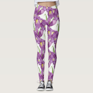Legging Arte Foral Botânica Roxa Iris