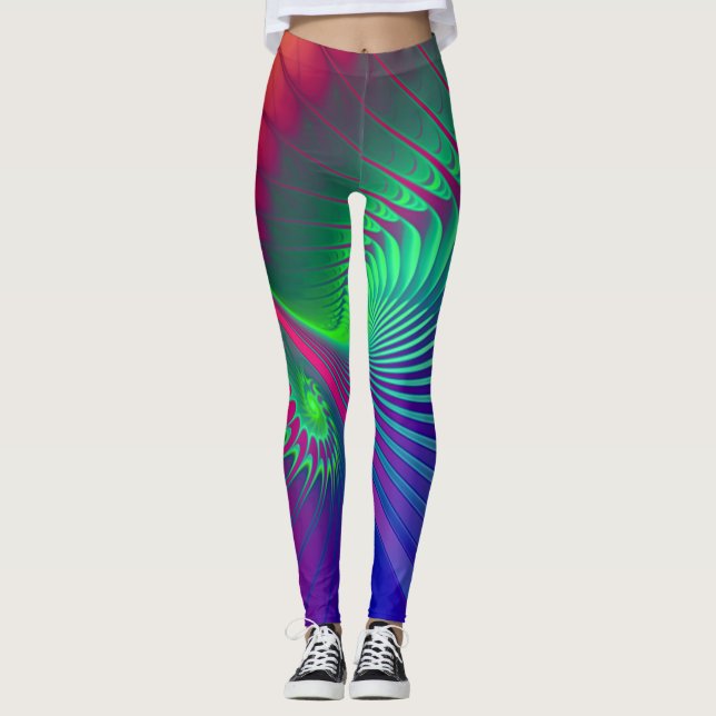 Legging Arte Fractal - ESPIRAL DE PODER EXPLOSIVO (Frente)