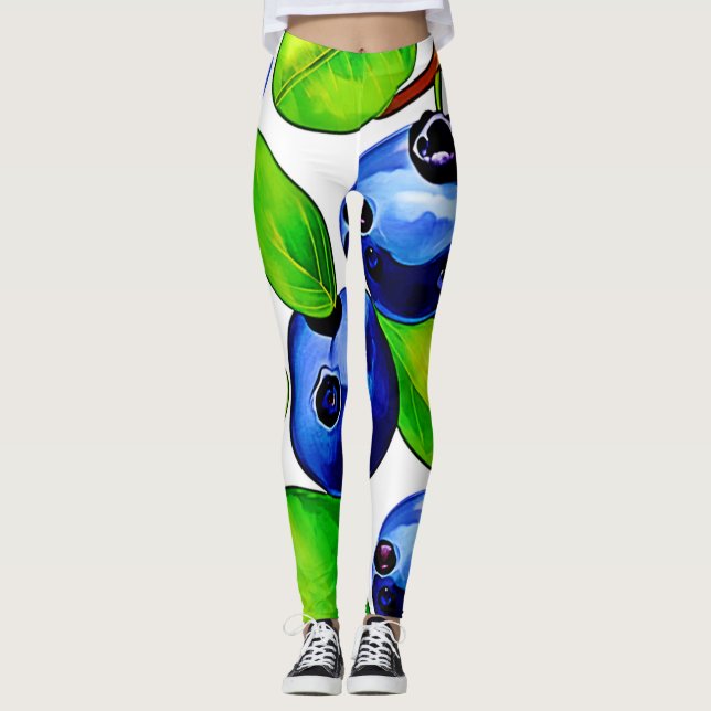 Legging Arte fresca de mirtilo (Frente)